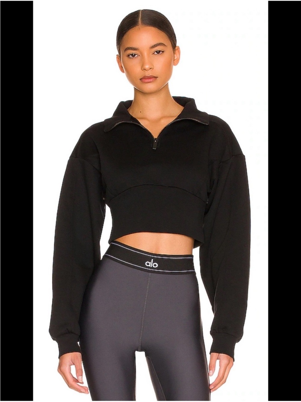 ALO Yoga Vixen Fleece 1/4 Zip in Black
